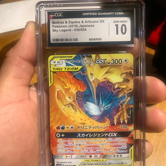 Pokémon Graded Card - Moltres & Zapdos & Articuno GX CGC Gem Mint 10 - Picture 1 of 1
